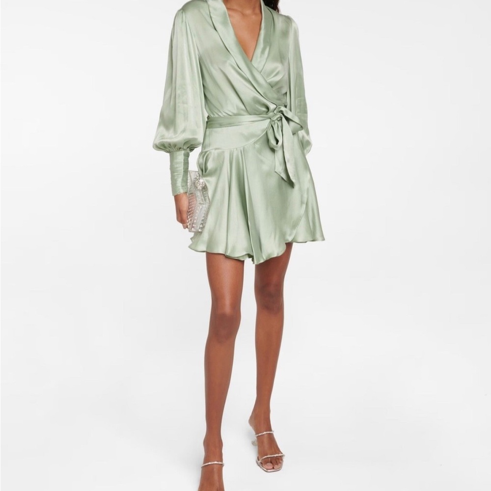 Zimmermann silk wrap mini dress